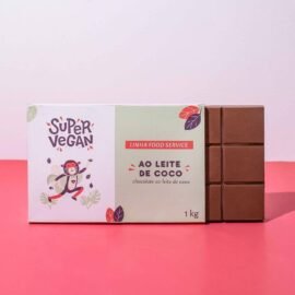 Barra de chocolate ao leite de coco 95g - super vegan