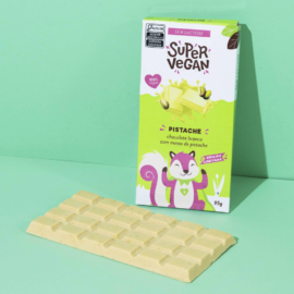 Barra de chocolate branco com pistache 95g - super vegan