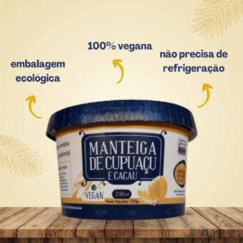 Manteiga de cupuaçu e cacau Sattva