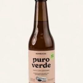 Kombucha Mate e Gengibre 350ml - Puro verde
