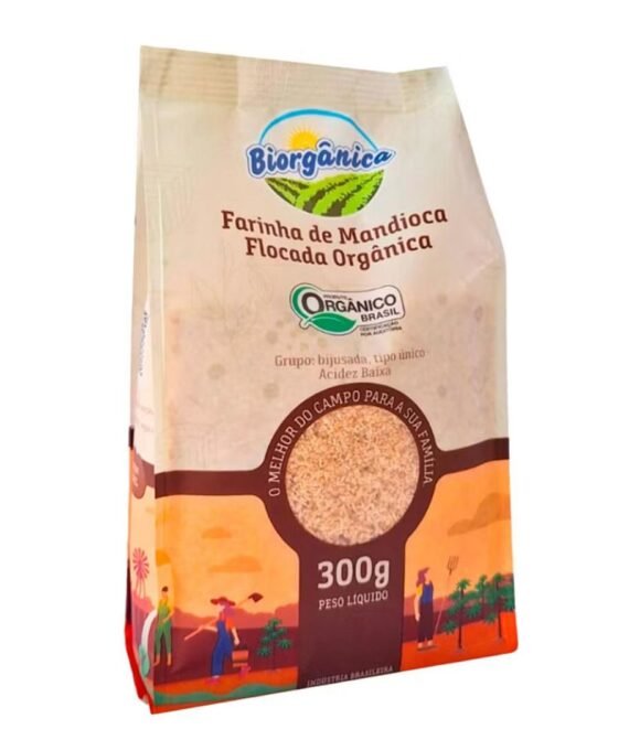 Farinha de mandioca flocada 300g - Biorgânica